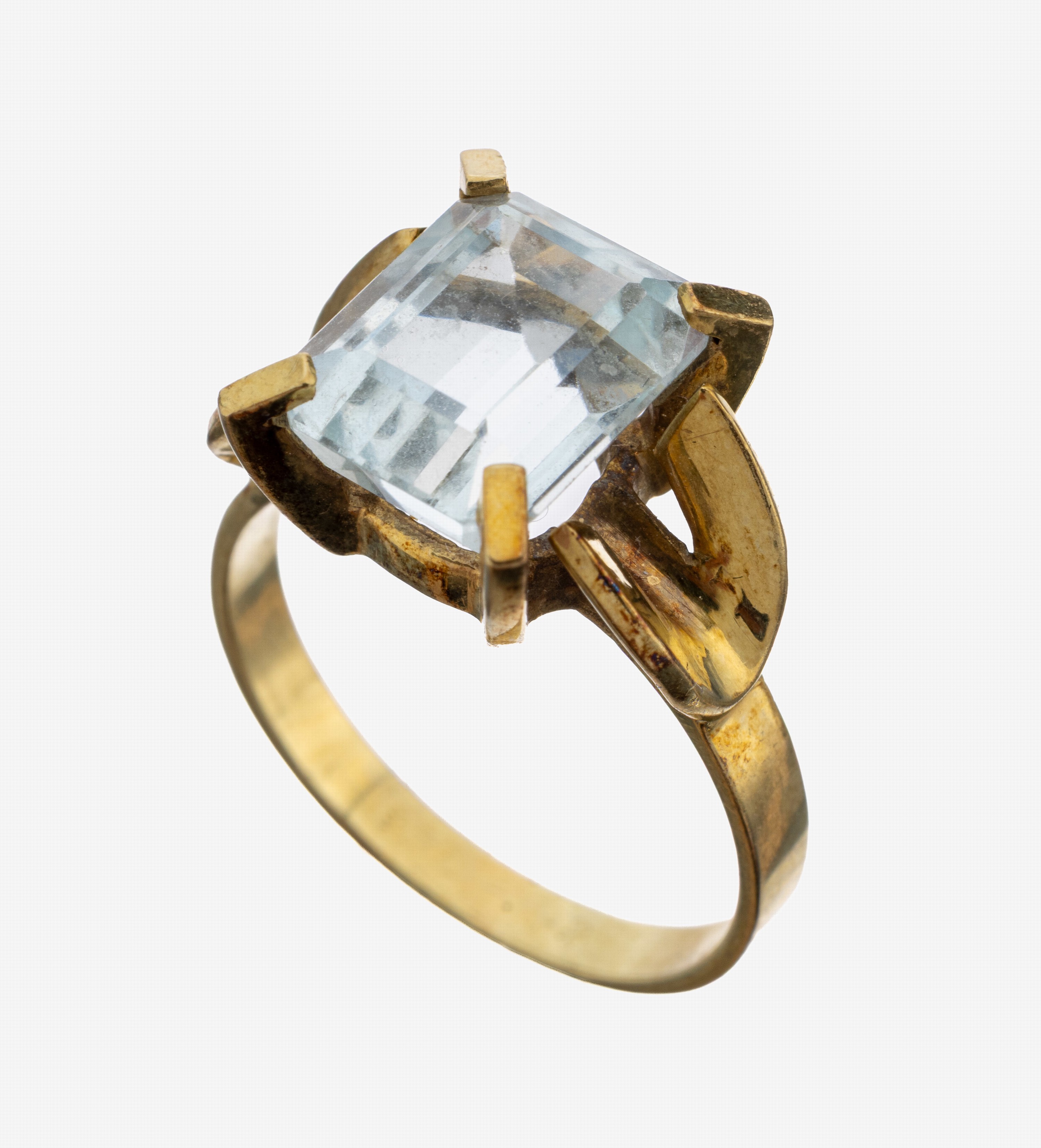 Image 27141221 - 14 kt Gold Aquamarin-Ring, GG 585/000, facett. Aquamarin ca. 2.50 ct, RW 58, ca. 5.8 g ...