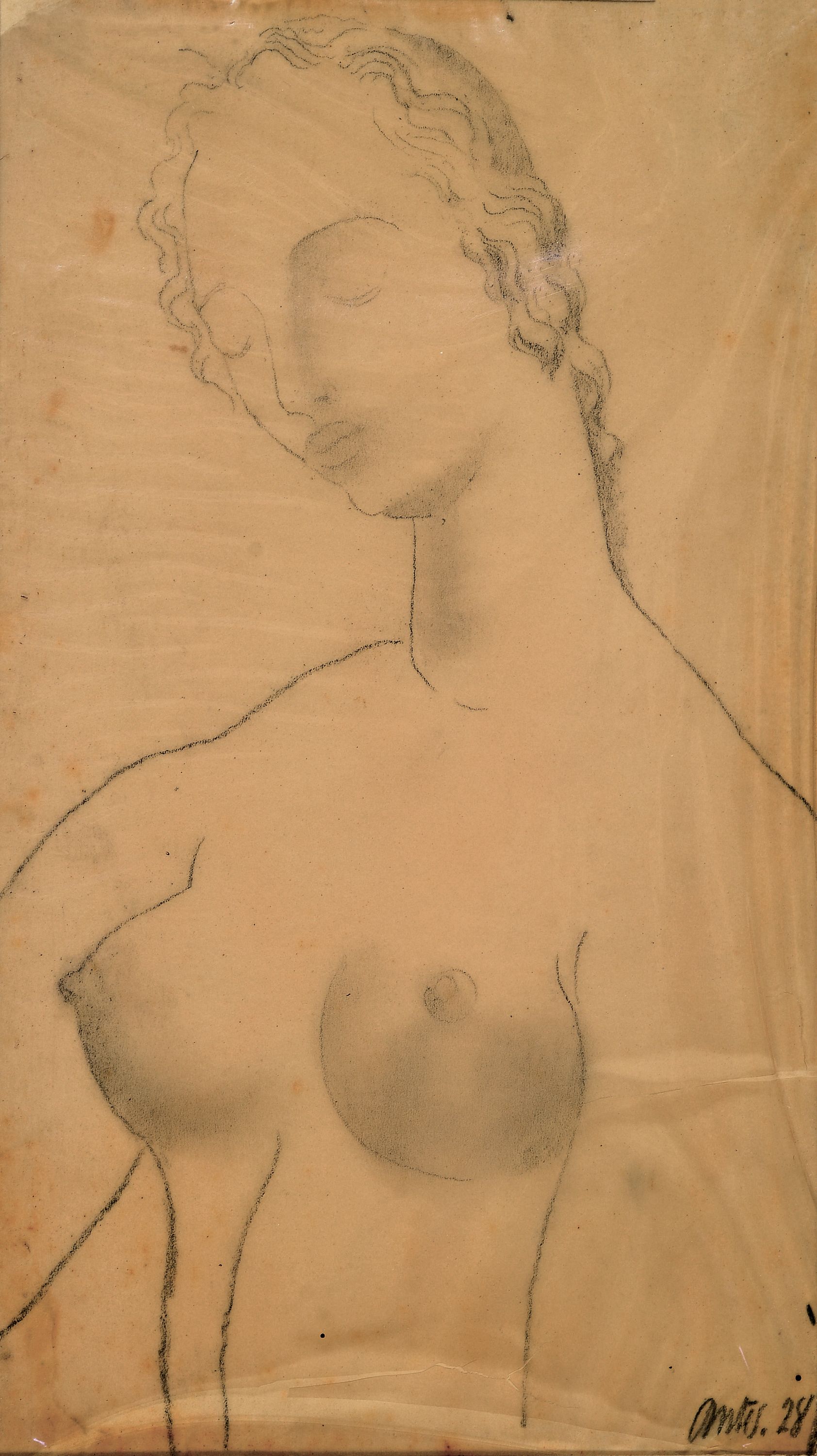Image 27141346 - Adam Antes, 1891-1984 Worms, Bleistiftzeichnung, weiblicher Akt, rechts signiert und ...