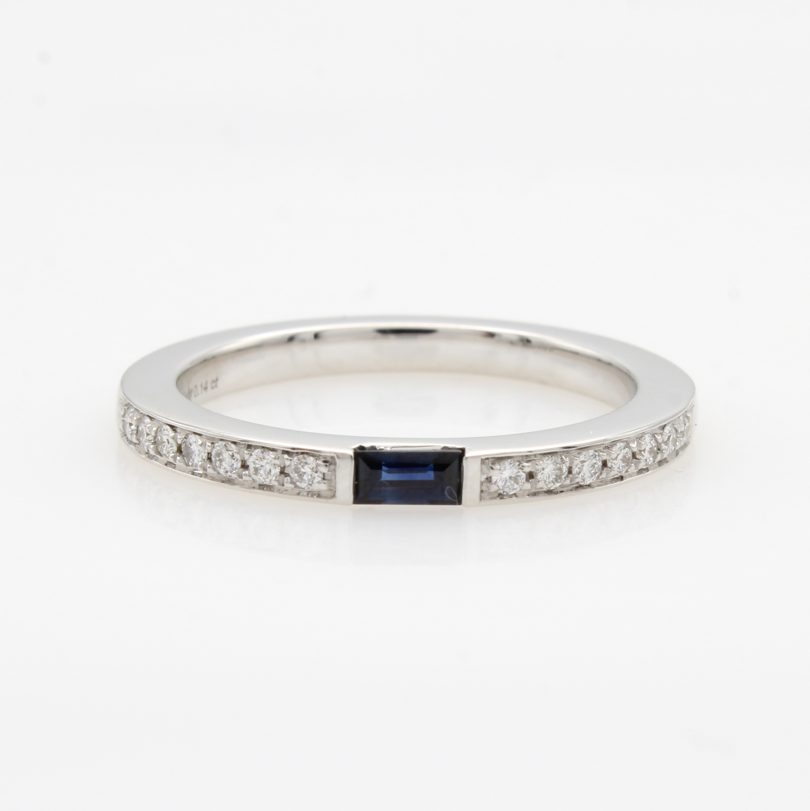 Image 27141371 - Ring mit Brillanten und Saphir, WG 750/000, Brill. zus. ca. 0.14 ct feines Weiß/si, RW ...