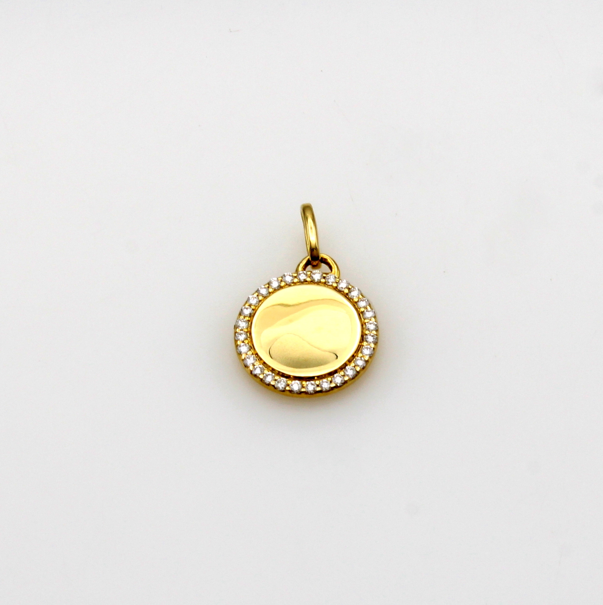 Image 27141377 - Anhänger mit Brillanten, GG 585/000, Brill. zus. ca. 0.14 ct feines Weiß/si, D. ca. ...