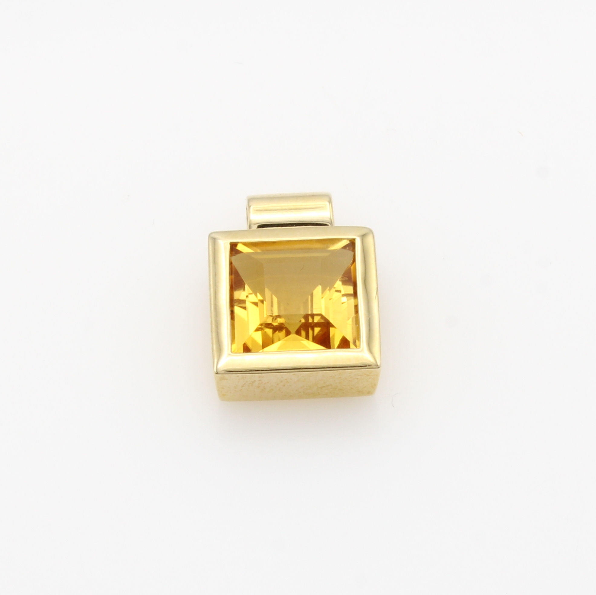 Image 27141381 - Citrinanhänger, GG 585/000, Maße ca. 10x10 mm Schätzpreis: 1800, - EUR