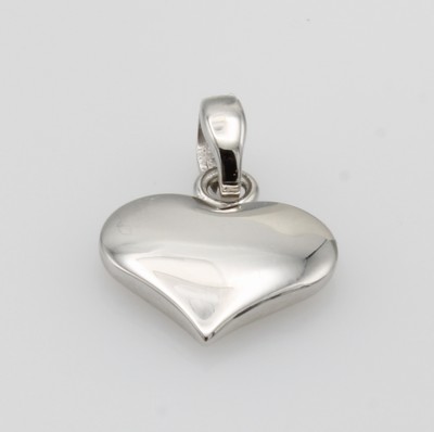 27141376a - Herzanhänger, WG 750/000, Maße ca. 10x12x2 mm