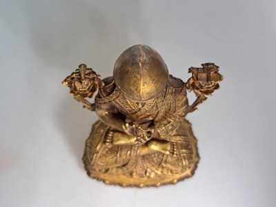 27141394i - Tsongkhapa, Gelbkappenmönch, Tibet/ Sino-Tibet, 20. Jh., Bronze, reich verziertes ...