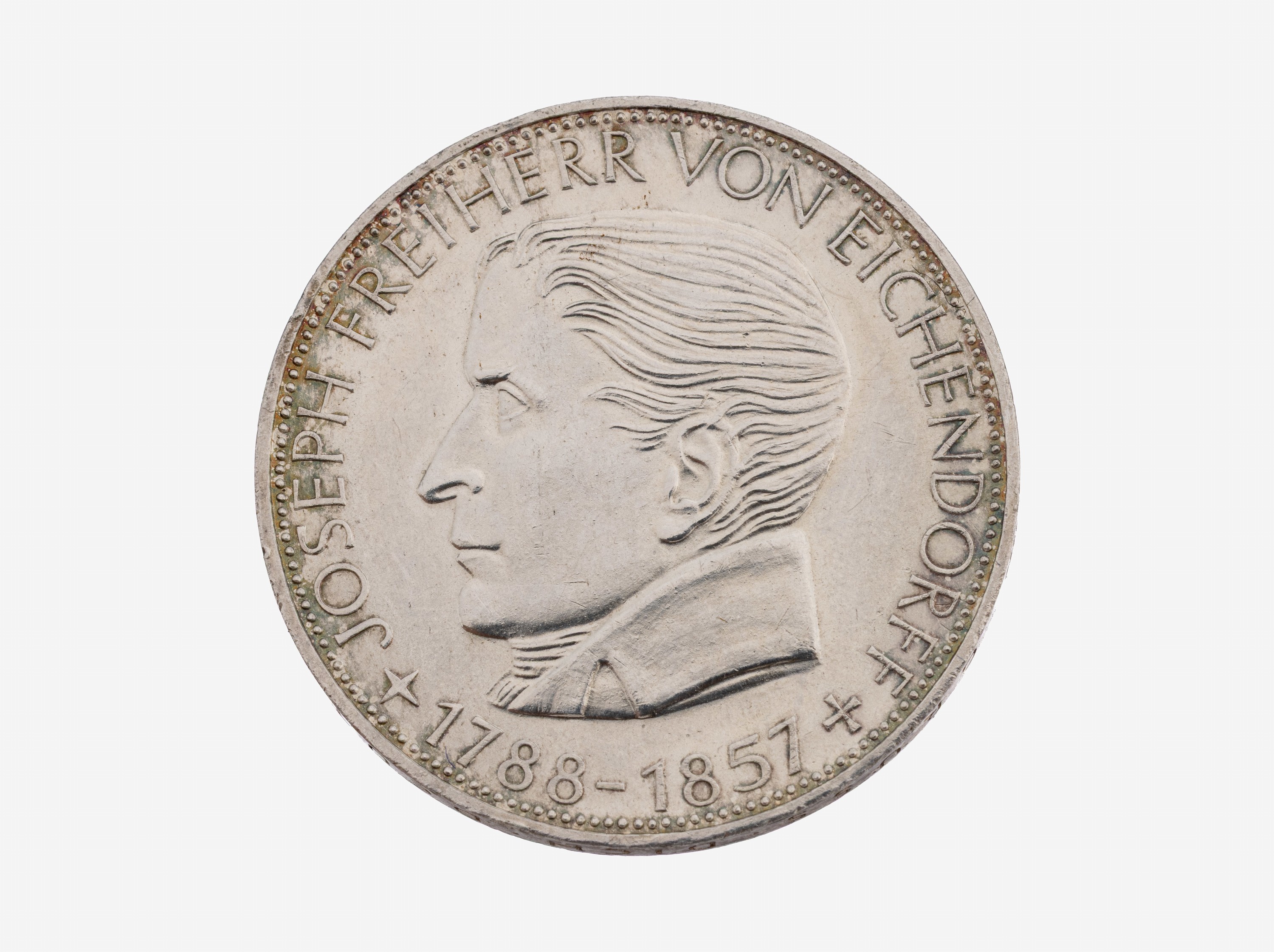 Image 27141406 - Silbermünze, 5 Mark, Deutschland, 1957, JosephFreiherr von Eichendorff