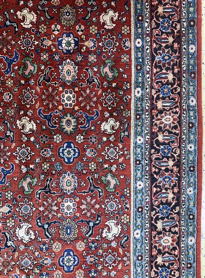 27141402e - Bidjar kork alt, Persien, Mitte 20.Jhd, Korkwolle auf Baumwolle, ca. 325 x 225 cm, ...