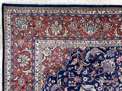 27141404g - Sarogh Kork fein, Persien, Mitte 20.Jhd, Korkwolle auf Baumwolle, ca. 414 x 300 cm, ...