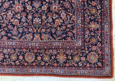 27141424a - Ghaswin fein antik, Persien, um 1900, Korkwolle auf Baumwolle, ca. 370 x 264 cm, EHZ: 2 ...