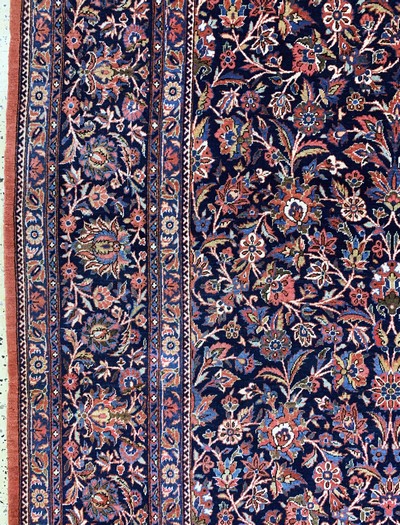 27141424c - Ghaswin fein antik, Persien, um 1900, Korkwolle auf Baumwolle, ca. 370 x 264 cm, EHZ: 2 ...