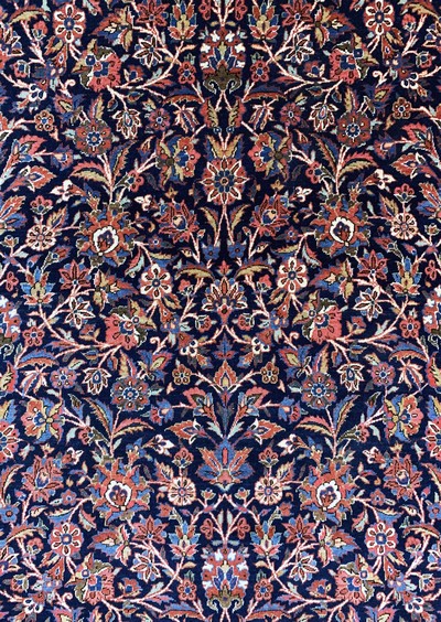 27141424d - Ghaswin fein antik, Persien, um 1900, Korkwolle auf Baumwolle, ca. 370 x 264 cm, EHZ: 2 ...