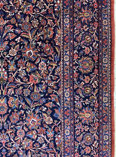 27141424e - Ghaswin fein antik, Persien, um 1900, Korkwolle auf Baumwolle, ca. 370 x 264 cm, EHZ: 2 ...