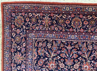 27141424g - Ghaswin fein antik, Persien, um 1900, Korkwolle auf Baumwolle, ca. 370 x 264 cm, EHZ: 2 ...