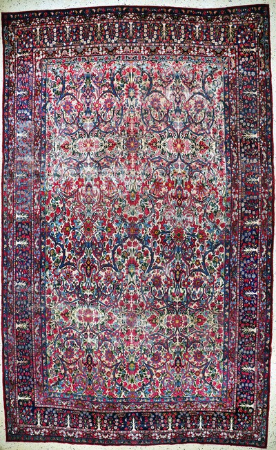 Image Kirman Lawar antique, Persia, around 1900, wool on cotton, approx. 433 x 260 cm, ...