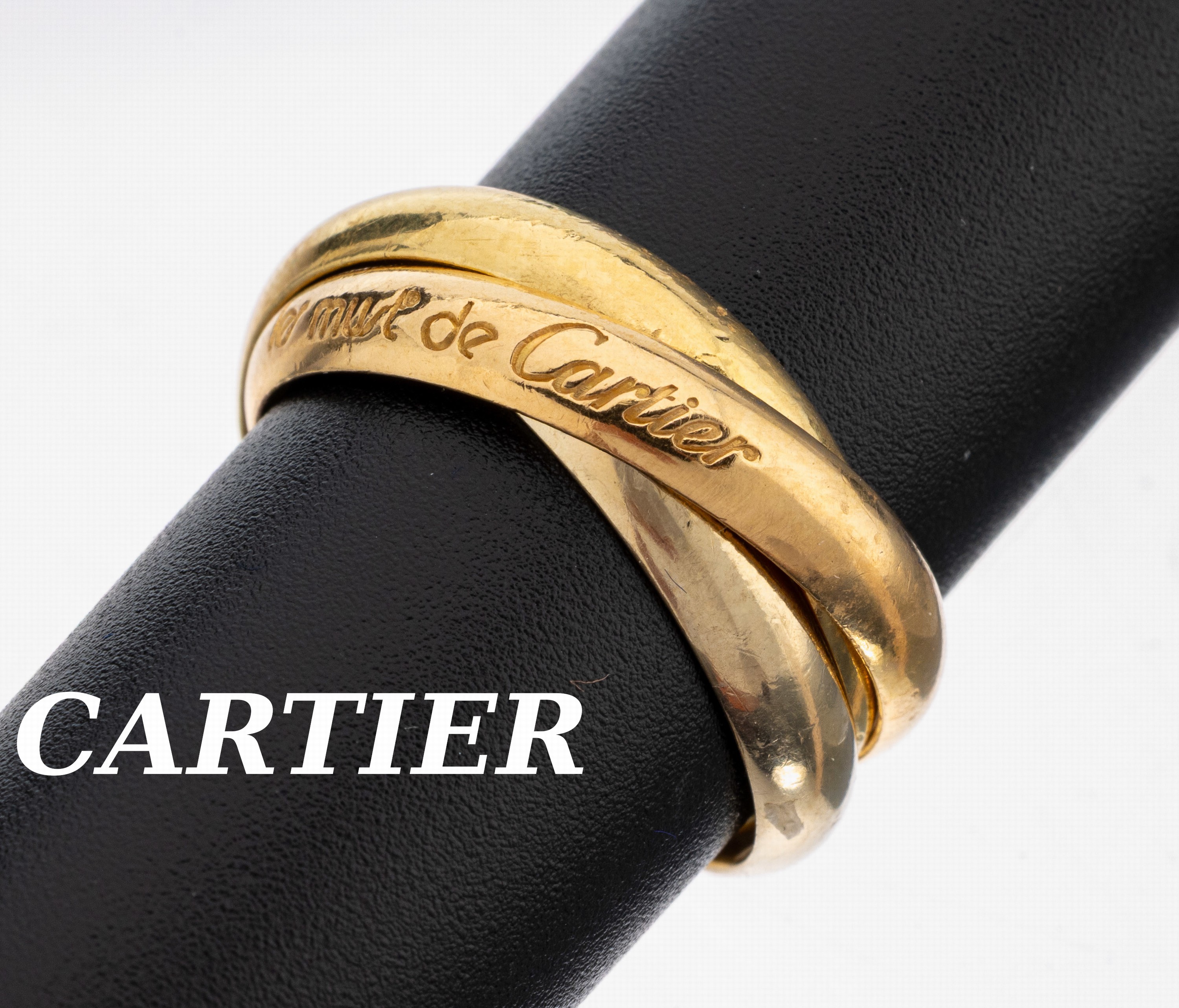 Image 27141556 - 18 kt Gold Must de CARTIER Ring, GG/WG/RG 750/000, Trinity-Serie, RW 54, ca. 8.4 g, ...