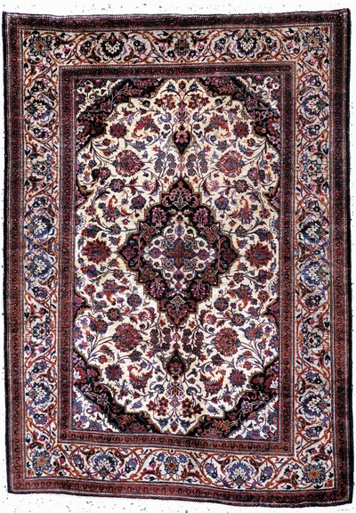Image Silk Kashan antique, Persia, around 1900, purenatural silk, approx. 150 x 107 cm, ...