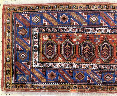 27141503b - 2 Lots Meschgin Mafraschteile, Persien, u m 1900, Wolle auf Wolle, ca. 124 x 64 cm & ...