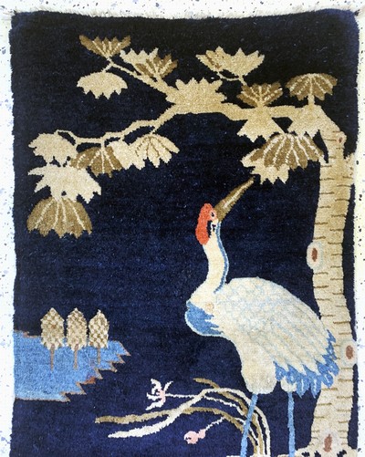 27141505a - Pao Tow antik, China, um 1900, Wolle auf Baumwolle, ca. 123 x 63 cm, EHZ: 2 ...