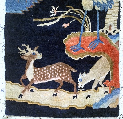 27141505b - Pao Tow antik, China, um 1900, Wolle auf Baumwolle, ca. 123 x 63 cm, EHZ: 2 ...