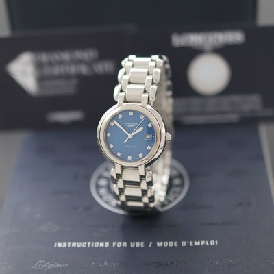 Image LONGINES PrimaLuna ladies wristwatch reference L8.113.4.98.6, self winding, stainless ...