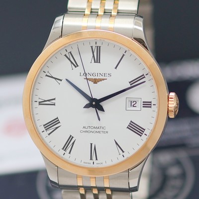27141775a - LONGINES Record ungetragene Herrenarmbanduhr Chronometer Referenz L2.820.5.11.7, ...