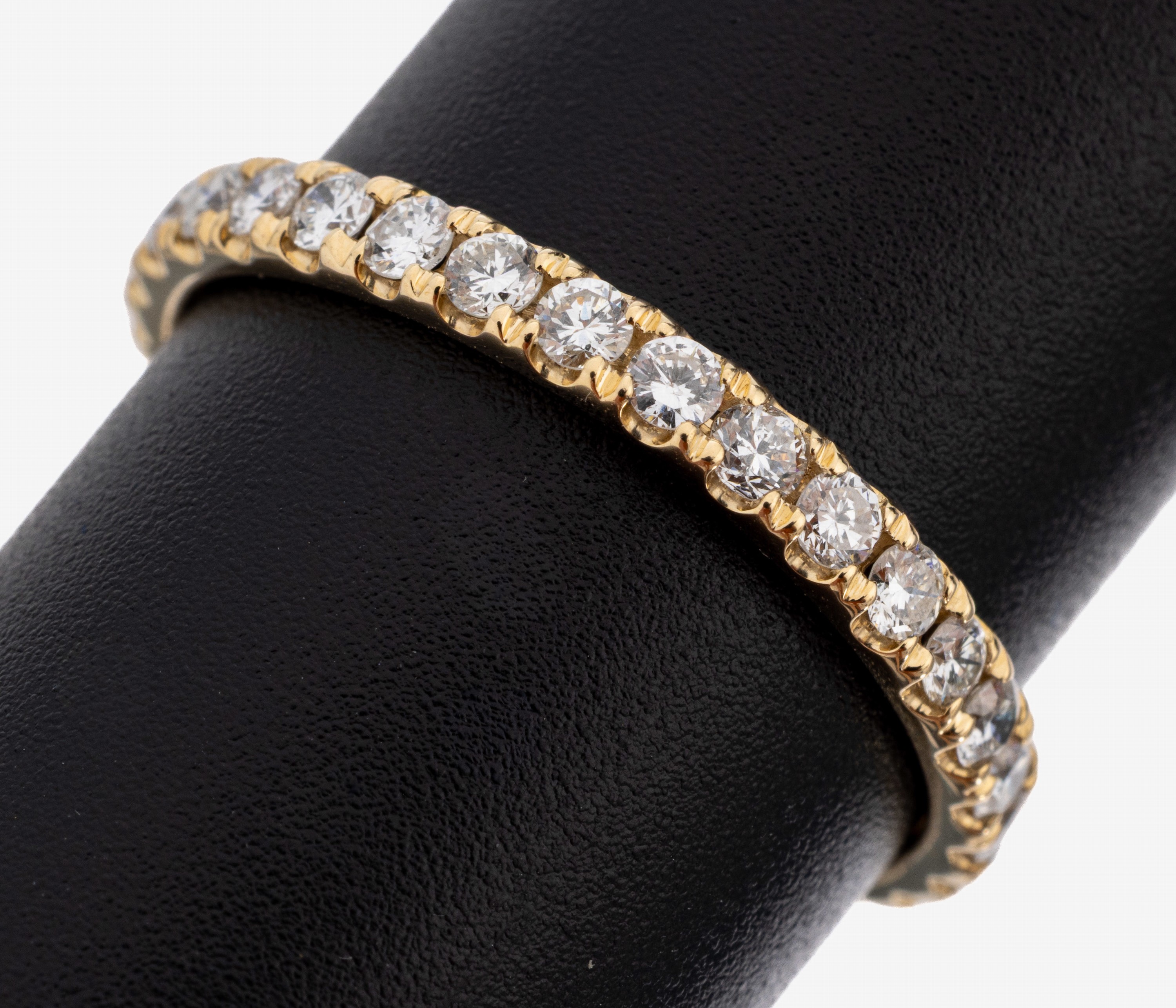 Image 27141813 - 14 kt Gold Brillant-Memoryring, GG 585/000,31 Brillanten zus. ca. 0.92 ct (grav.) ...