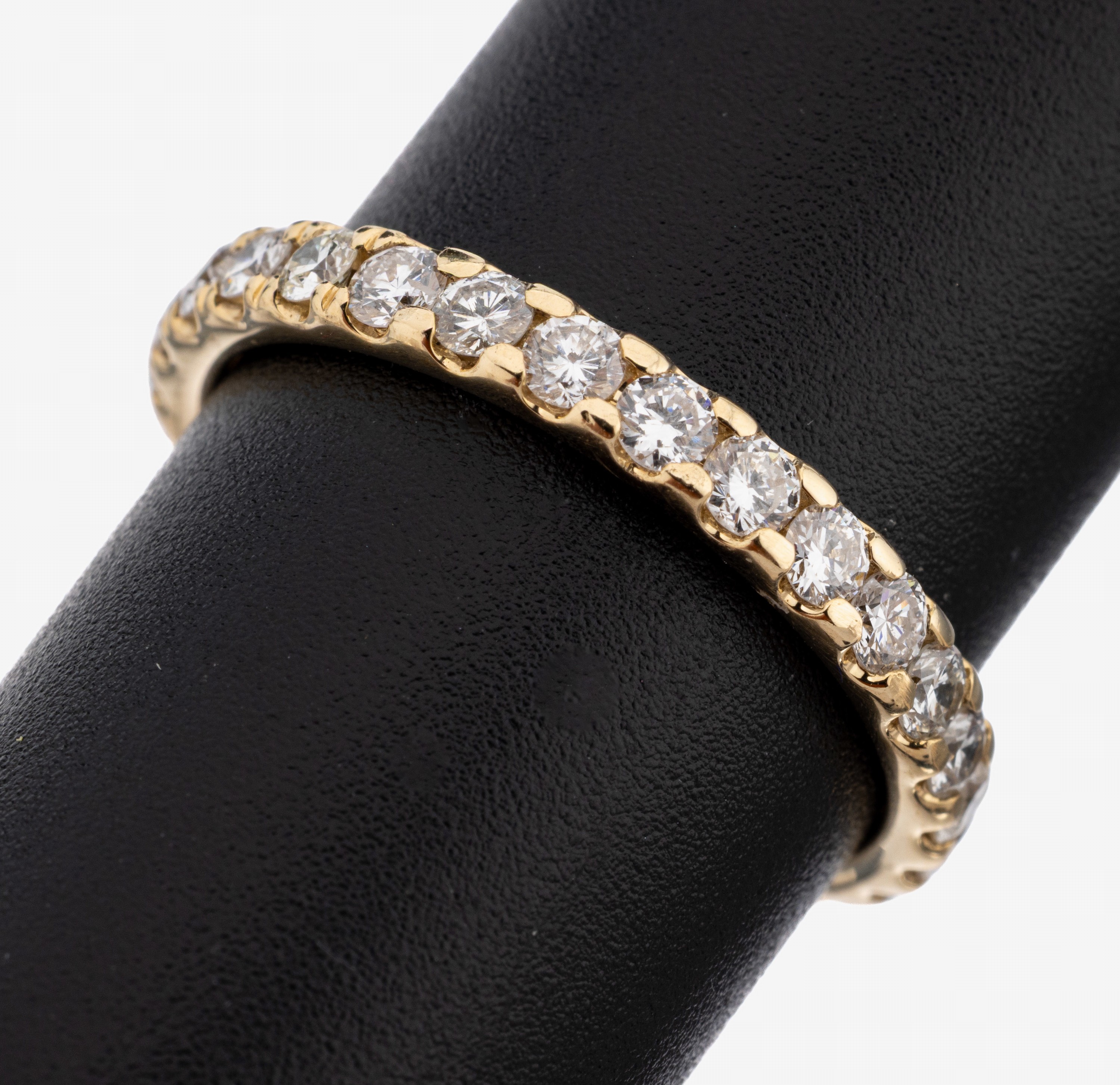 Image 27141966 - 14 kt Gold Brillant-Memoryring, GG 585/000,28 Brillanten zus. ca. 1.30 ct feines Weiß- ...