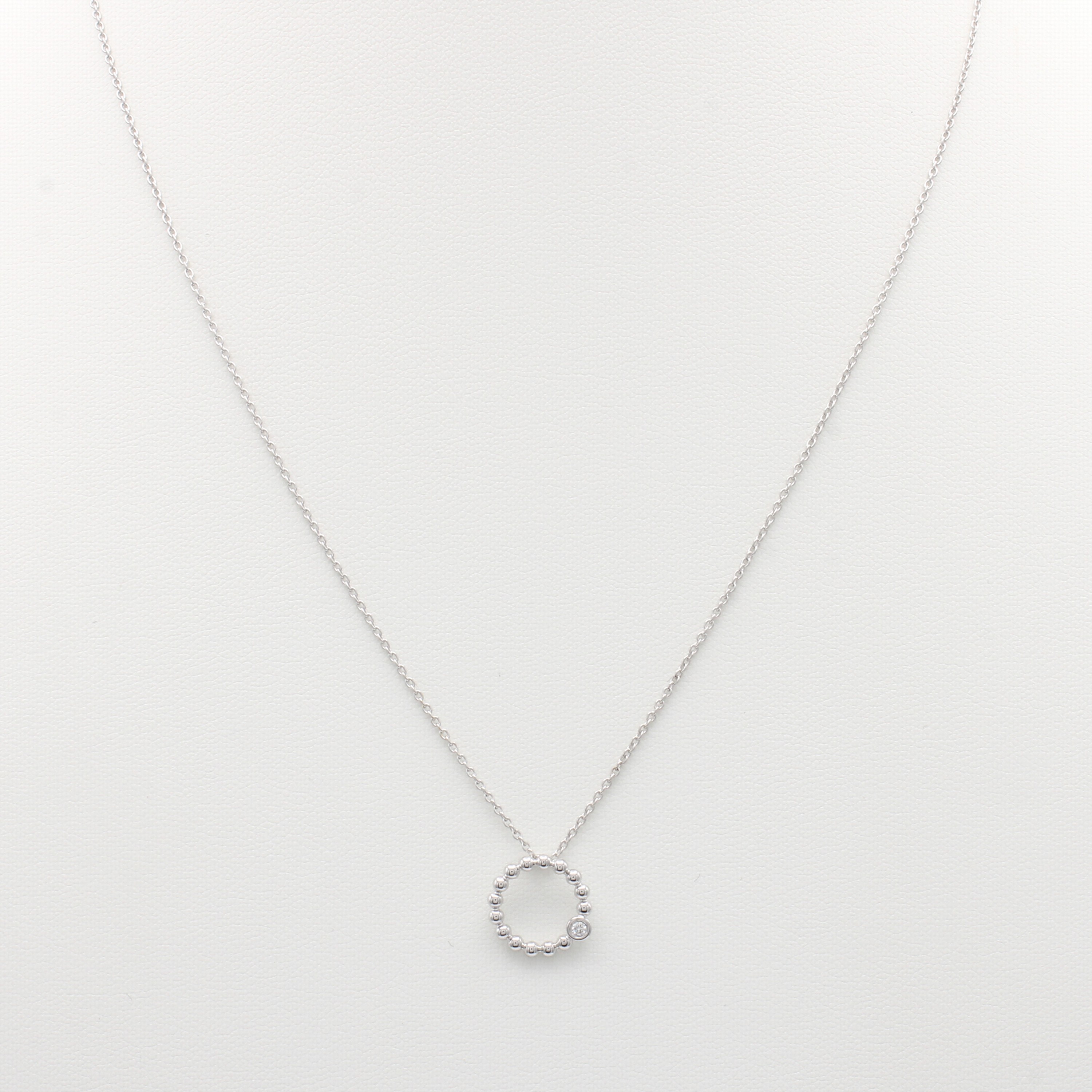 Image 27142040 - Anhänger mit Brillant an Kette, WG 585/000, Brill. ca. 0.02 ct feines Weiß/si, in L. ...