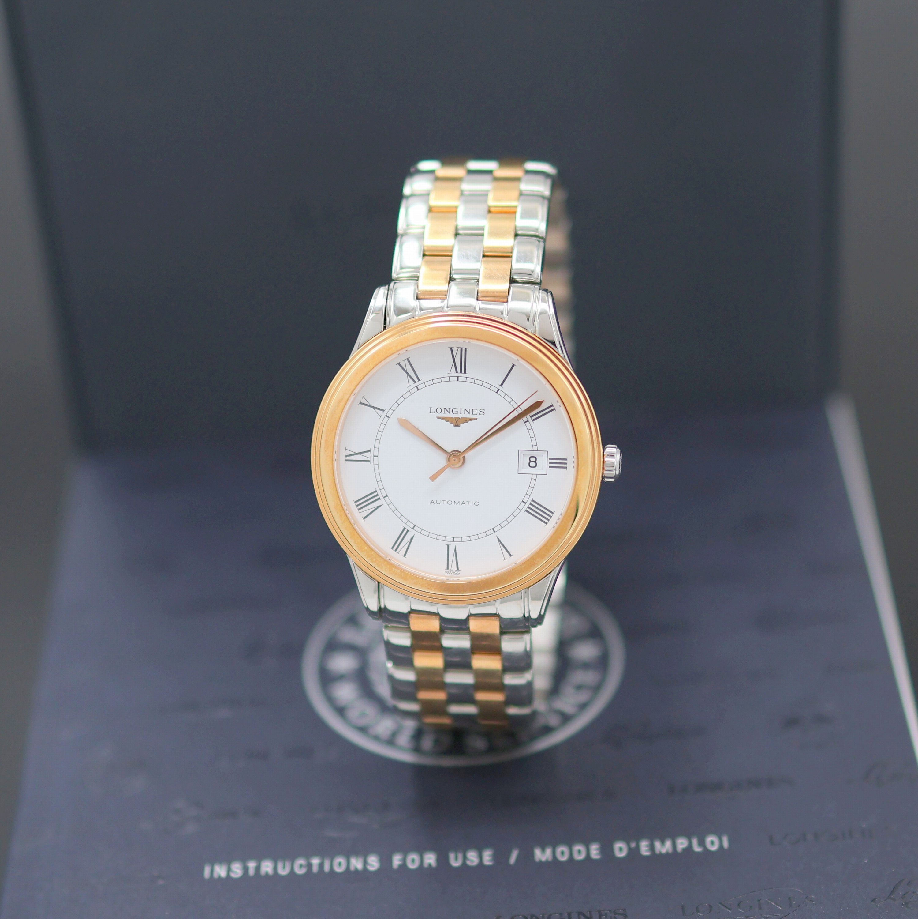 Image 27142070 - LONGINES Flagship Herrenarmbanduhr Referenz L4.974.3917, Automatik, Edelstahl/verg., ...