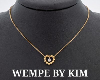 Image 18 kt Gold WEMPE BY KIM Brillant-Collier, GG 750/000, herzf. Mittelteil, mittig bewegl. ...