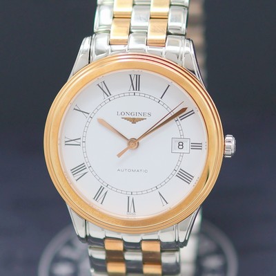 27142070a - LONGINES Flagship Herrenarmbanduhr Referenz L4.974.3917, Automatik, Edelstahl/verg., ...