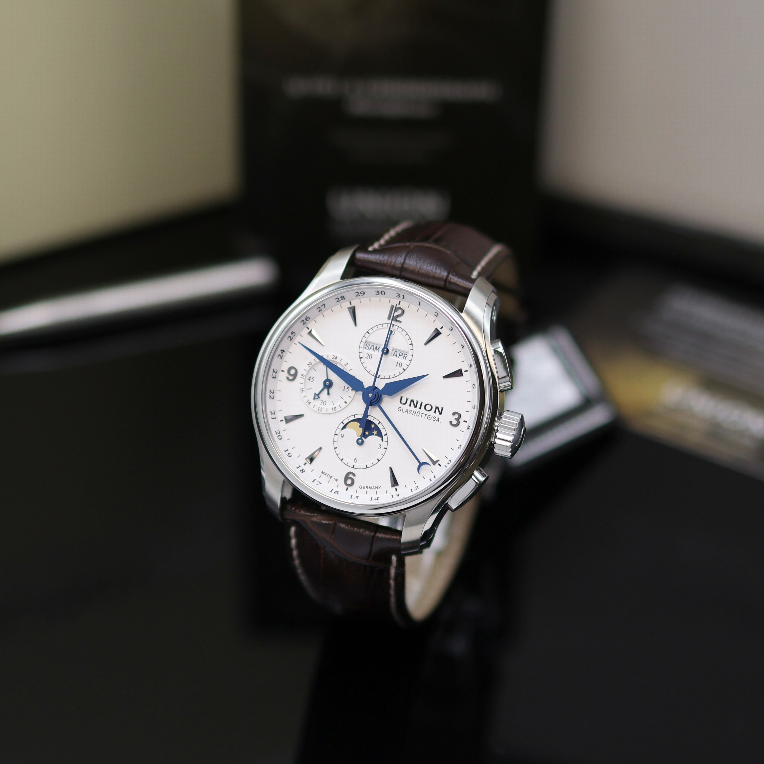 Image 27142126 - UNION GLASHÜTTE Belisar Mondphase nahezu neuwertiger Armbandchronograph Referenz ...
