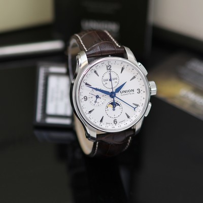 27142126d - UNION GLASHÜTTE Belisar Mondphase nahezu neuwertiger Armbandchronograph Referenz ...