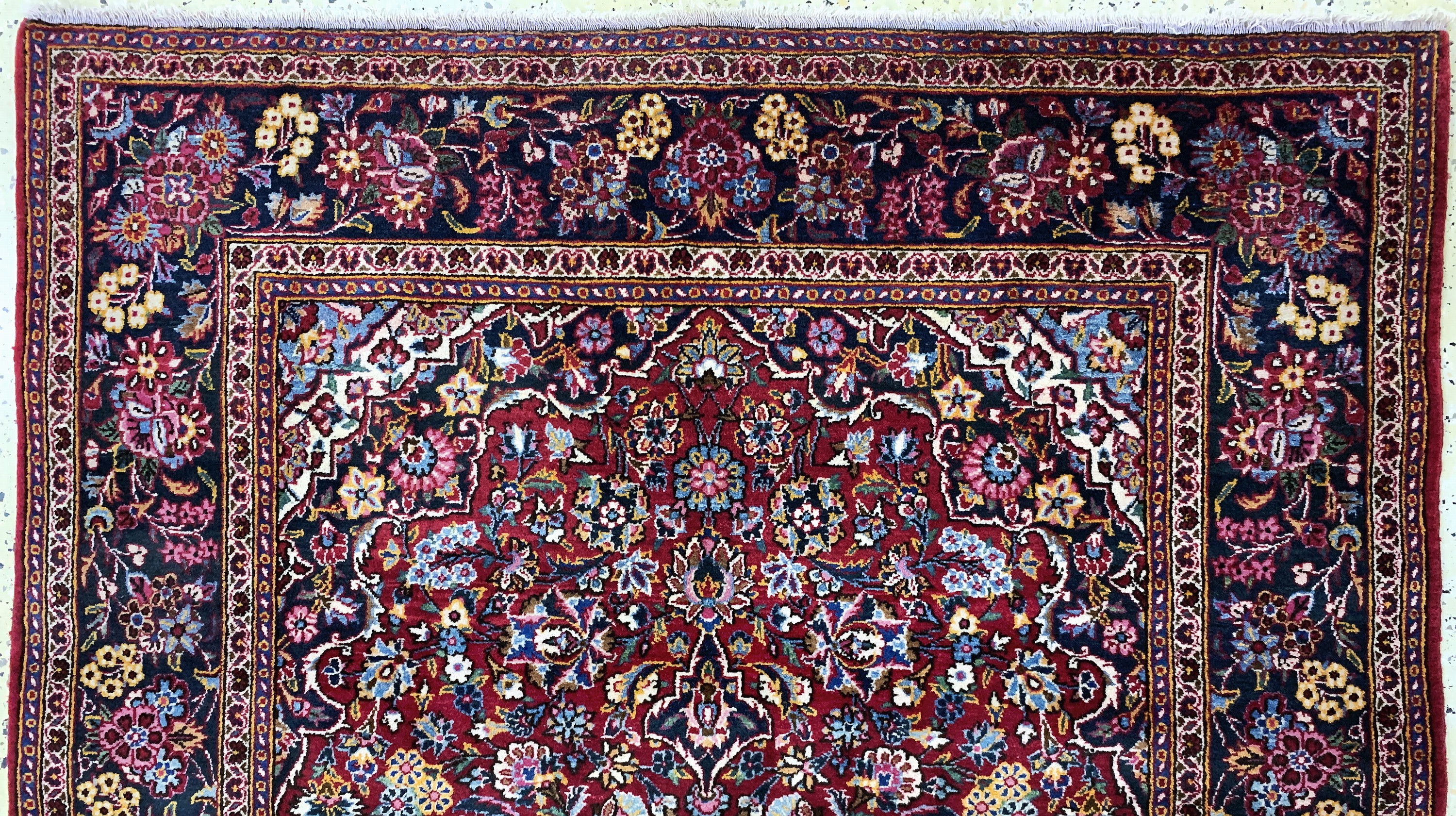 Detail a: Keschan alt, Persien, Anfang 20.Jhd, Wolle auf Baumwolle, ca. 206 x 133 cm, gereinigt, EHZ: 2