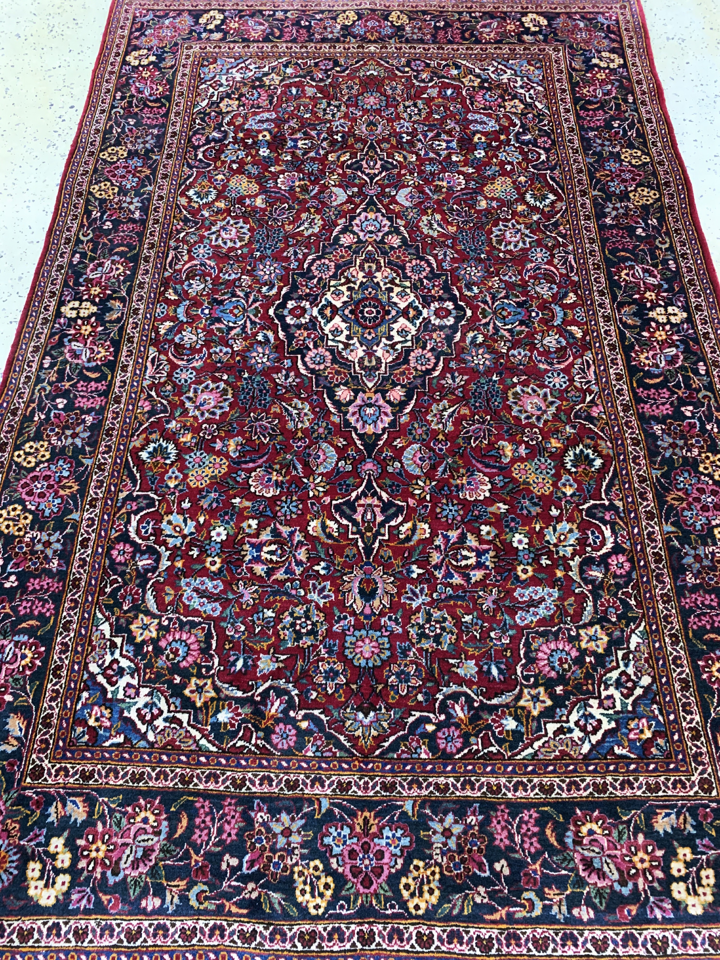 Detail e: Keschan alt, Persien, Anfang 20.Jhd, Wolle auf Baumwolle, ca. 206 x 133 cm, gereinigt, EHZ: 2