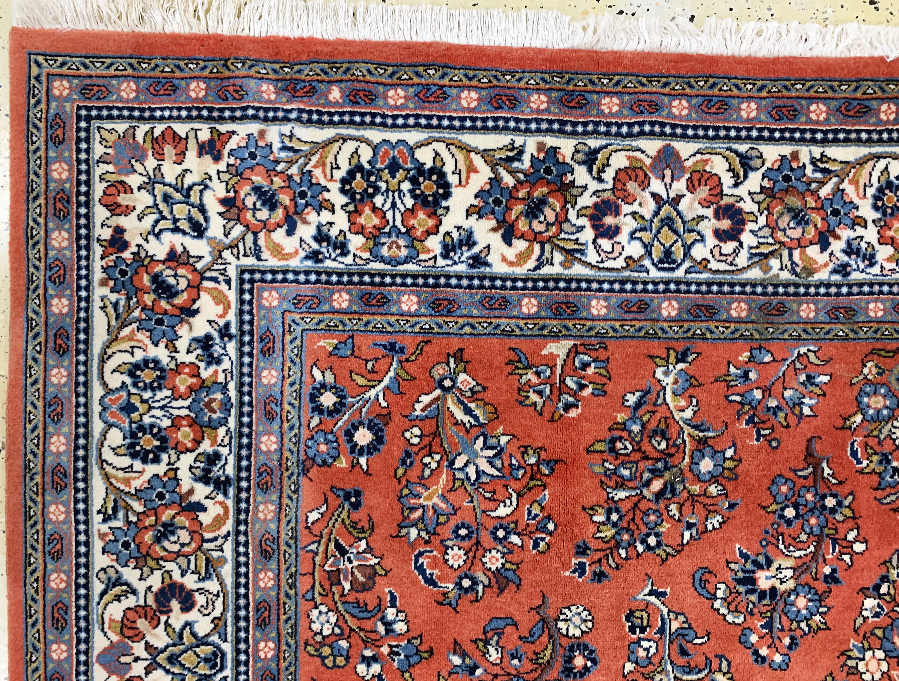 Detail d: Sarogh, Persien, Ende 20.Jhd, Wolle auf Baumwolle, ca. 200 x 200 cm, EHZ: 2