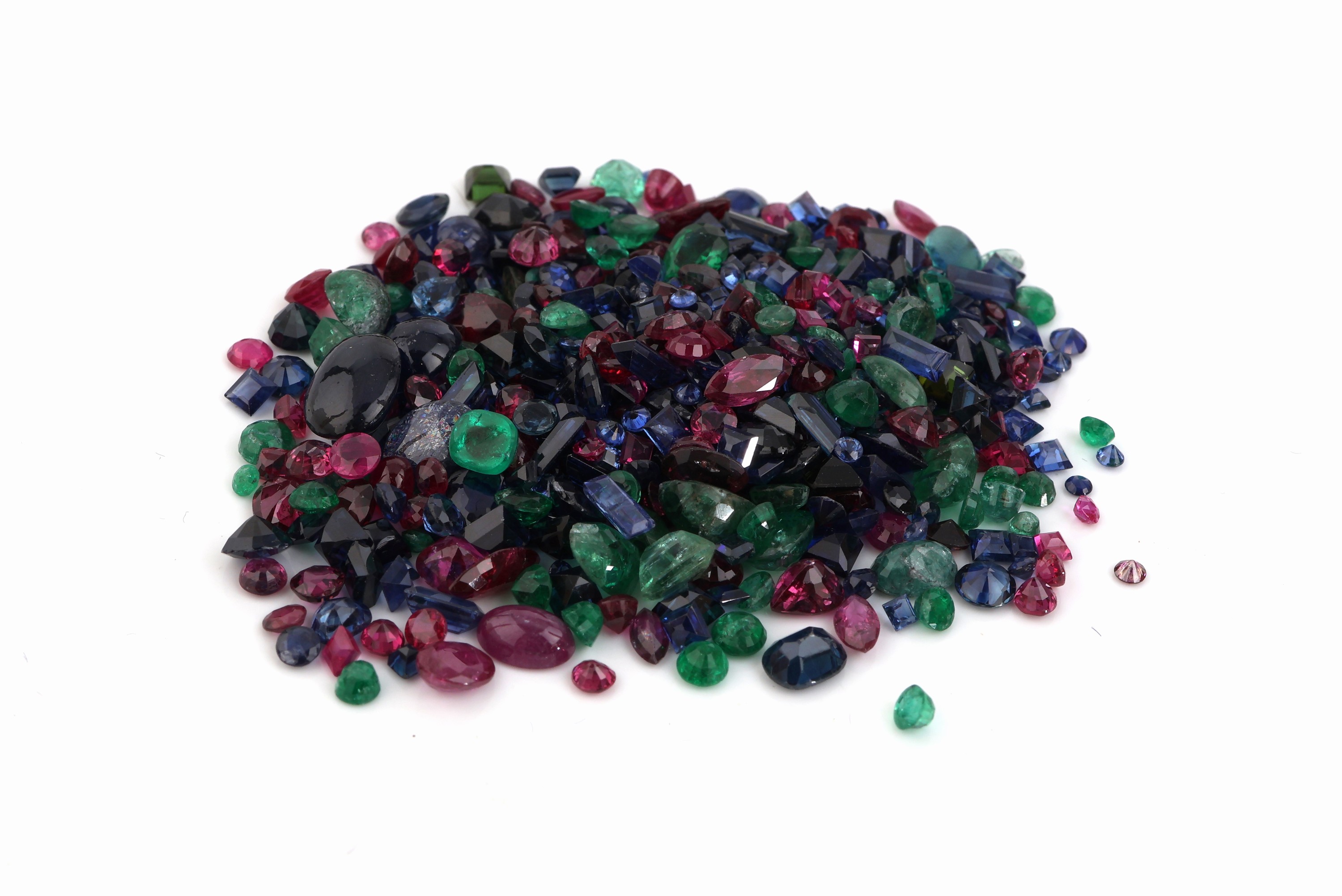 Image 27142226 - Lot lose Farbsteine, zus. ca. 102.5 ct, Rubine, Saphire und Smaragde in versch. ...