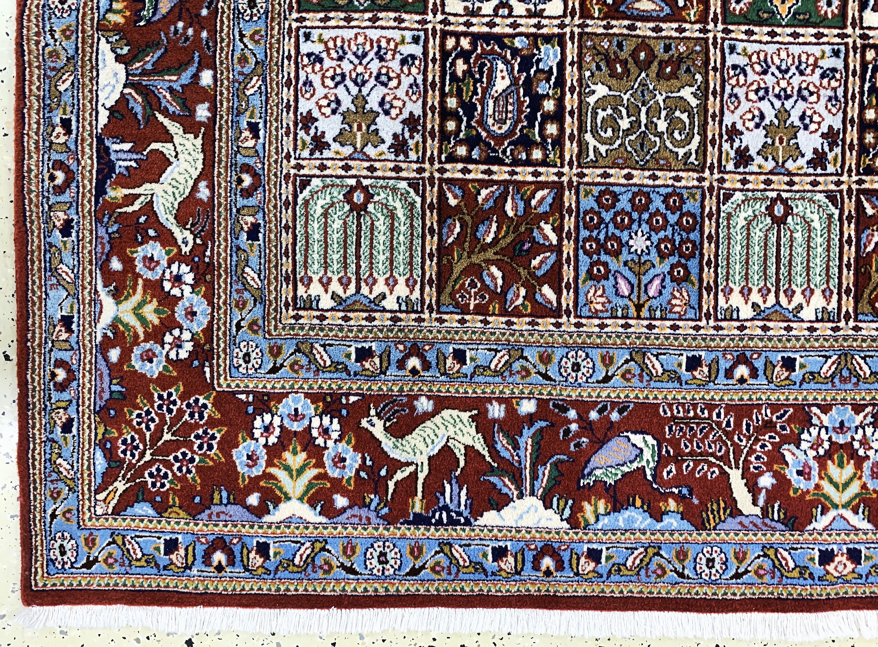 Detail b: Mud fein, Persien, Ende 20.Jhd, Korkwolle auf Baumwolle, ca. 247 x 200 cm, EHZ: 2