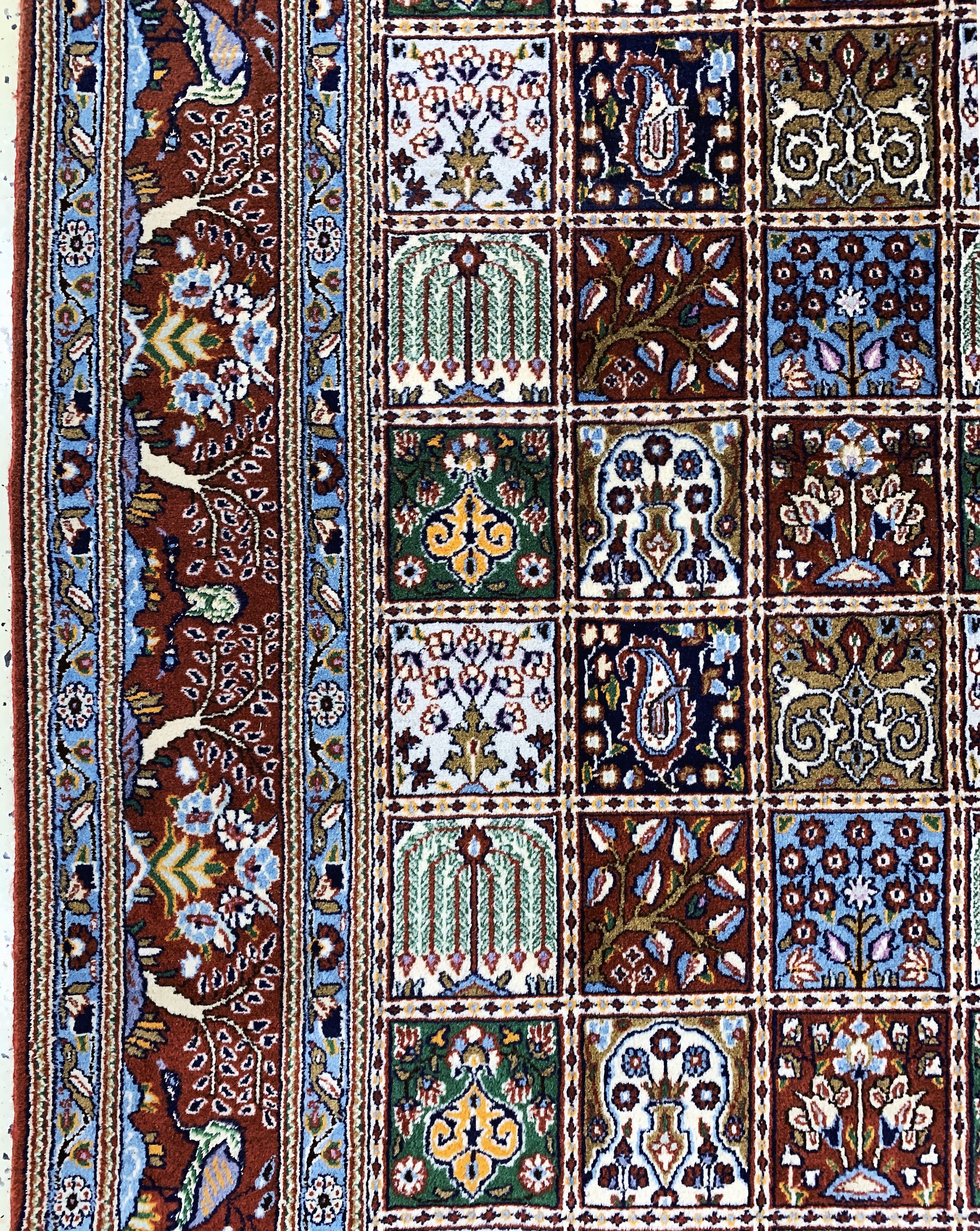 Detail c: Mud fein, Persien, Ende 20.Jhd, Korkwolle auf Baumwolle, ca. 247 x 200 cm, EHZ: 2