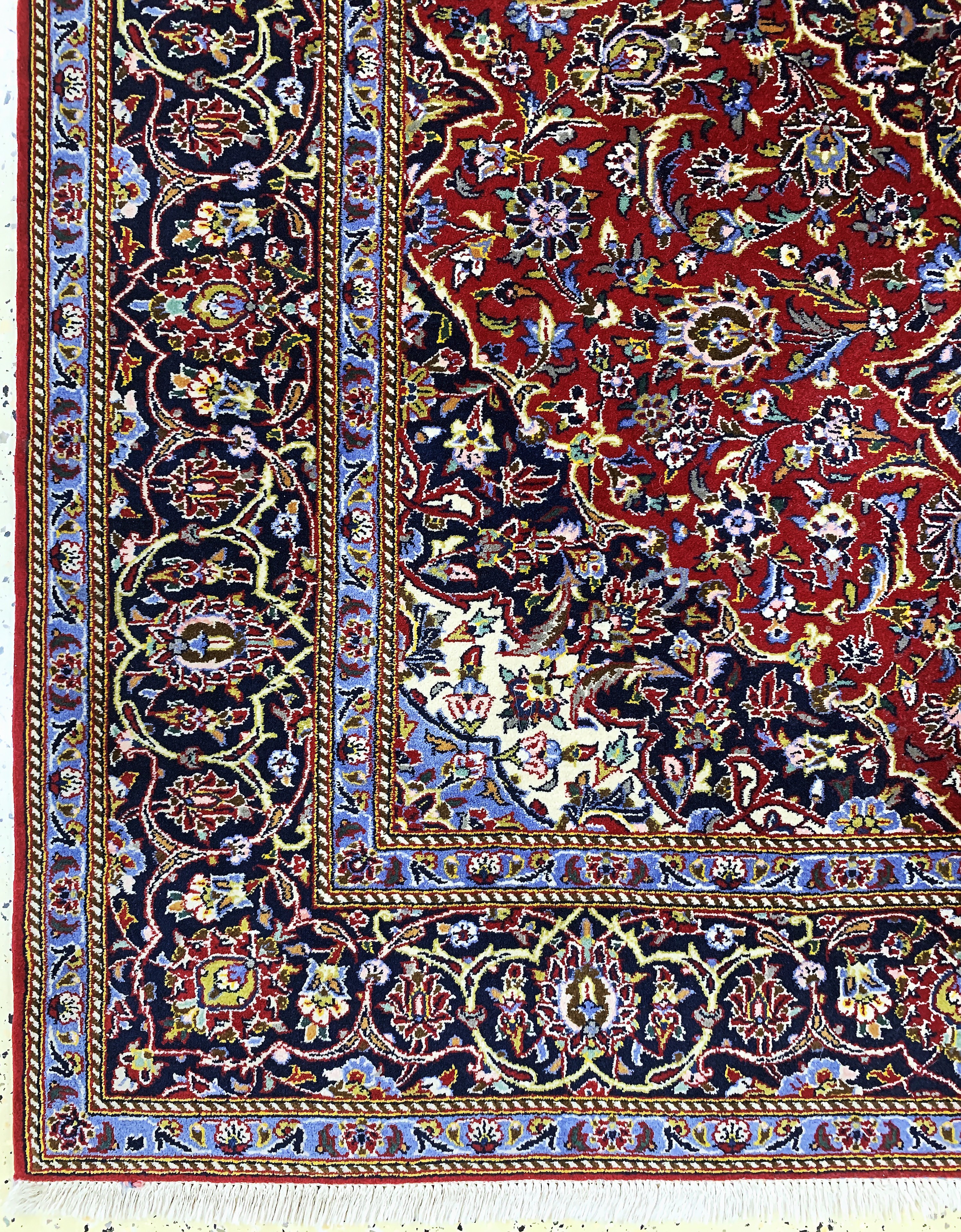 Detail b: Keschan Kork Persien, signiert"Schadsar", Ende 20.Jhd, Korkwolle auf Baumwolle, ca. 210 x 145 cm, EHZ: 1-2