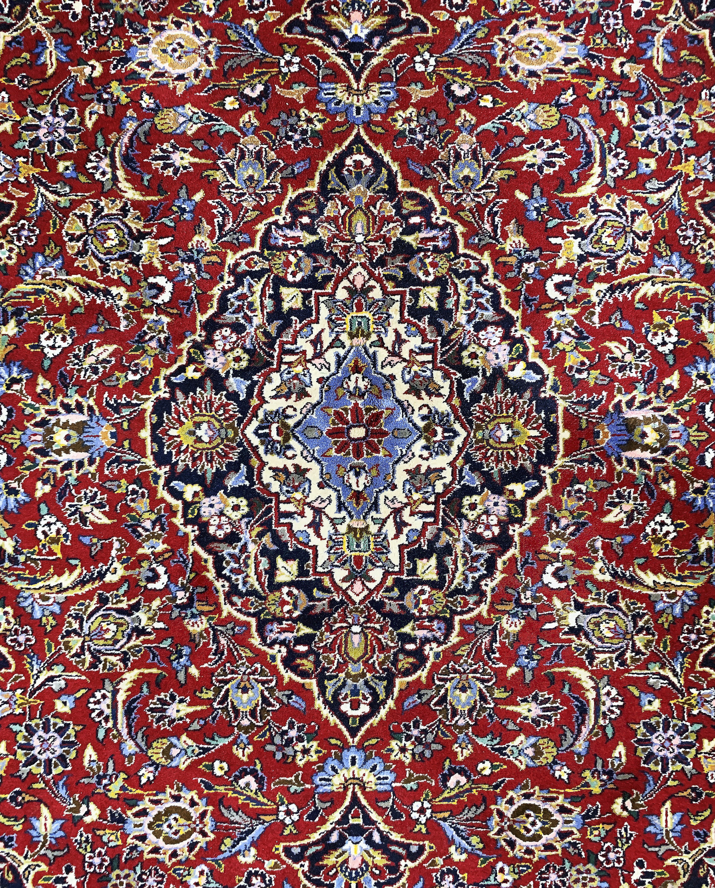 Detail c: Keschan Kork Persien, signiert"Schadsar", Ende 20.Jhd, Korkwolle auf Baumwolle, ca. 210 x 145 cm, EHZ: 1-2