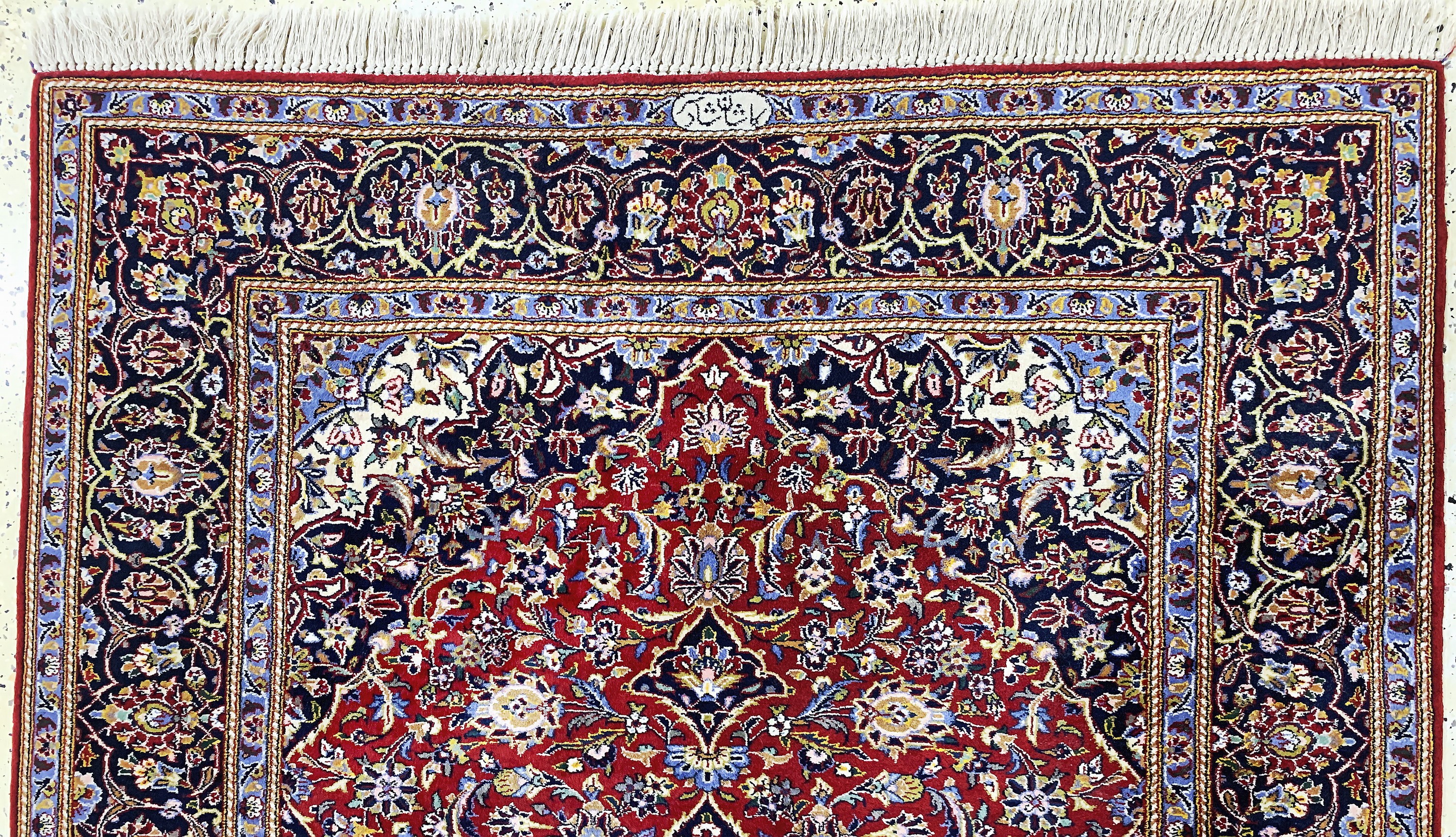 Detail d: Keschan Kork Persien, signiert"Schadsar", Ende 20.Jhd, Korkwolle auf Baumwolle, ca. 210 x 145 cm, EHZ: 1-2