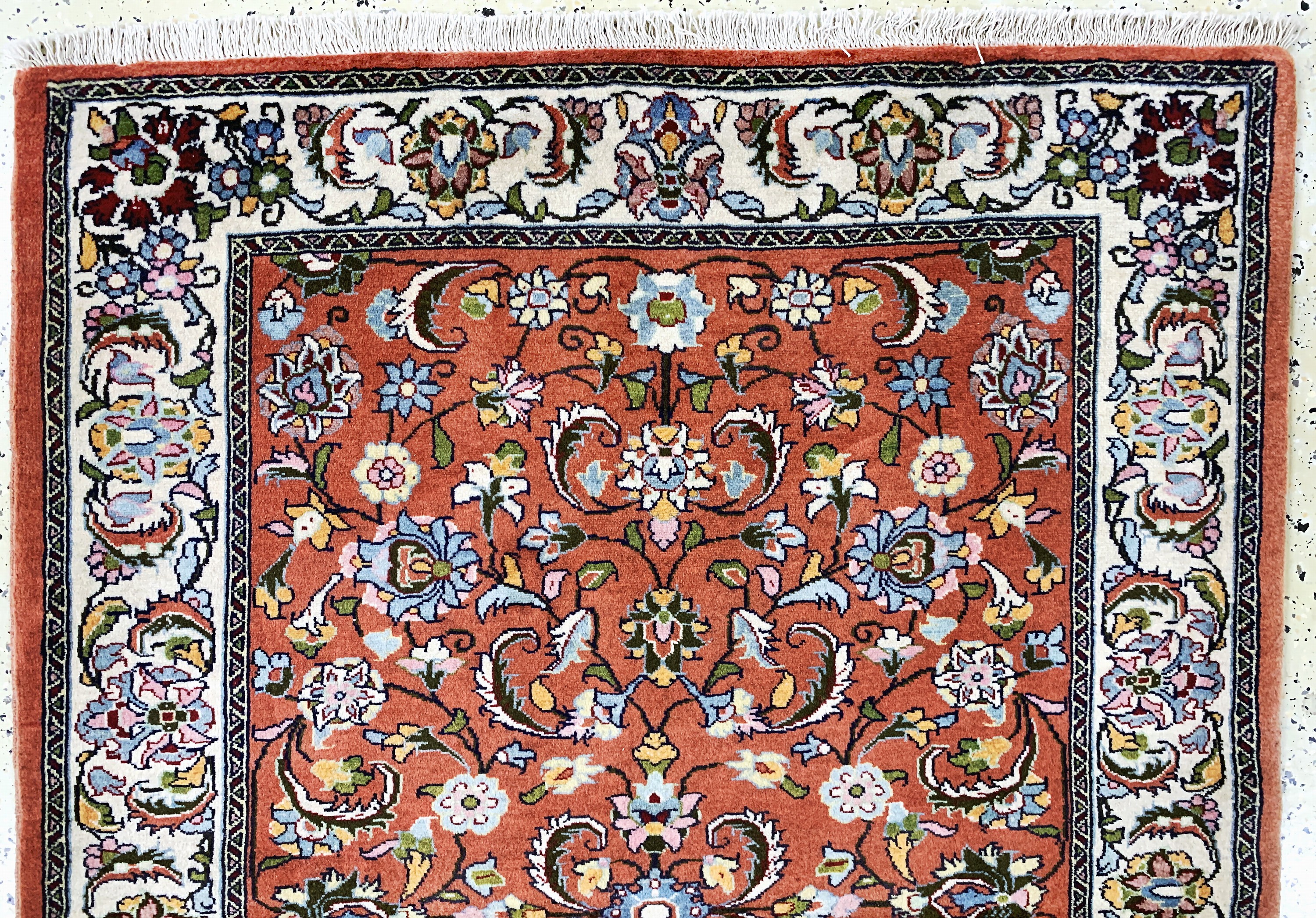Detail a: Saveh Kork, Persien, Ende 20.Jhd, Korkwolleauf Baumwolle, ca. 150 x 112 cm, EHZ: 1-2
