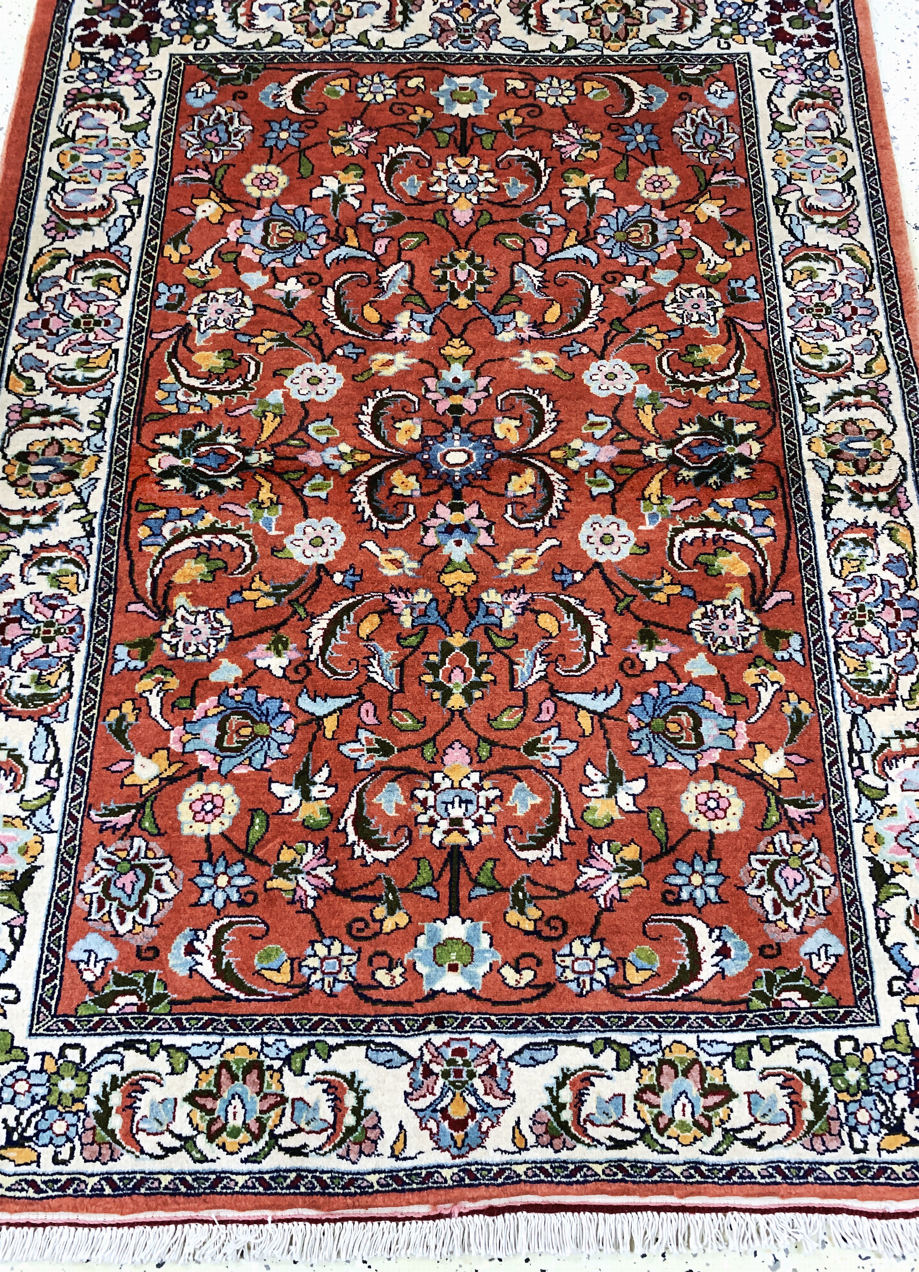 Detail c: Saveh Kork, Persien, Ende 20.Jhd, Korkwolleauf Baumwolle, ca. 150 x 112 cm, EHZ: 1-2