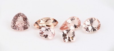 27142205a - Lot 11 lose Kunzite, zus. ca. 57.47 ct, versch. Schliffformen, Größen und Farbnuancen