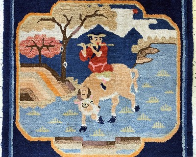 27142207b - Pao Tow antik, China, um 1900, Wolle auf Baumwolle, ca. 113 x 64 cm, EHZ: 2-3 ...