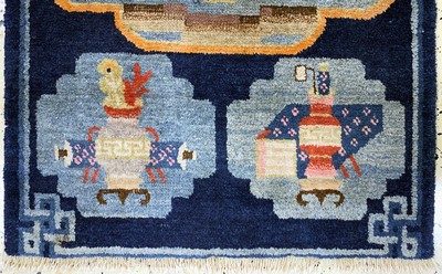 27142207c - Pao Tow antik, China, um 1900, Wolle auf Baumwolle, ca. 113 x 64 cm, EHZ: 2-3 ...