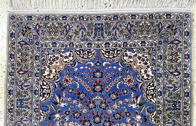 27142211a - Esfahan fein, Persien, Mitte 20.Jhd, Korkwolle auf Seide, ca. 170 x 111 cm, ca. 1,0Mio. ...