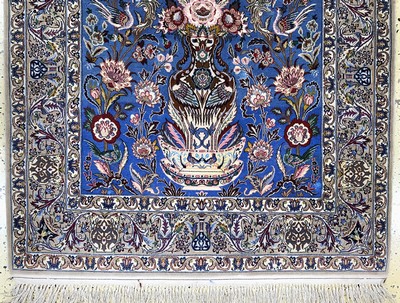 27142211b - Esfahan fein, Persien, Mitte 20.Jhd, Korkwolle auf Seide, ca. 170 x 111 cm, ca. 1,0Mio. ...