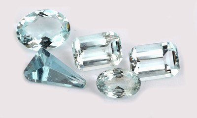 27142216a - lot 11 lose Aquamarine, zus. ca. 73.71 ct, versch. Schliffformen, Größen und Farbnuancen