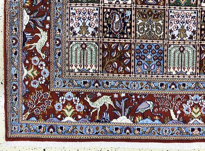 27142243b - Mud fein, Persien, Ende 20.Jhd, Korkwolle auf Baumwolle, ca. 247 x 200 cm, EHZ: 2 ...