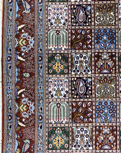 27142243c - Mud fein, Persien, Ende 20.Jhd, Korkwolle auf Baumwolle, ca. 247 x 200 cm, EHZ: 2 ...